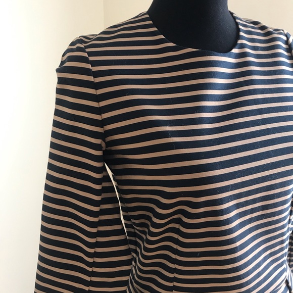 Gap Black and Tan Striped Dress - Size 4 - Picture 2 of 9